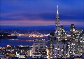 Flizelin fotótapéta Éjszakai város Panoráma San Francisco 416x254 +ragasztó