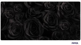 PIPPER. Öntapadós textiltapéta "Fekete rózsák"