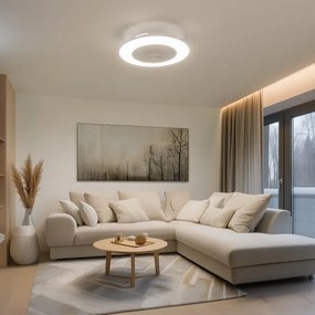 Brilagi - AURA LED/38W/230V fehér dimmelhető lámpa ventilátorral + DO
