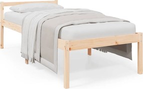 vidaXL Single tömör fenyőfa ágy időseknek 90 x 190 cm