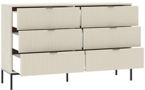 ONTARIO 6 Fiókos Komód Kasmír Színben. 150 cm.
