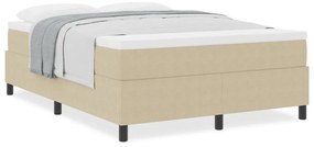 Box Spring Ágy Matraccal Világos Zöld Szürke 140x200 cm Kordbársony Anyag