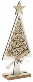 Ornamente fa karácsonyfa fehér, 11 x 23 x 4 cm