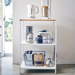 Matt fehér acél polcos állvány 60x90x46,5 cm Tower – YAMAZAKI