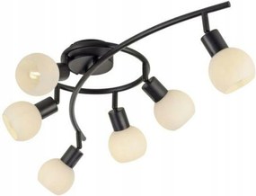 Led mennyezeti lámpa 6 ágú fekete pontokkal Just Light opálüveg 3000K