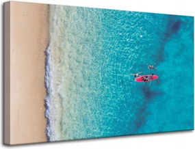 Vászonkép Pihenés Emberek Tengerpart Víz 80x50 cm Ideális ajándék