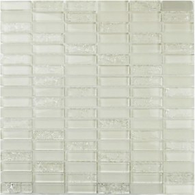 Üvegmozaik Premium Mosaic fehér 30x30 cm fényes MOS4815CRWH