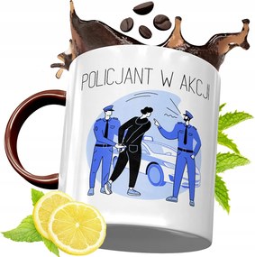 Bordó Bögre Rendőrnek Születésnapra Ajándék fényképes nyomattal