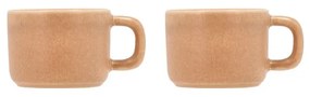 Fjord 2 db-os bézs porcelán bögre szett, 100 ml - Villa Collection