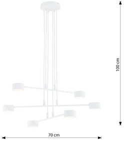 Csillár zsinóron MODUS 6xGX53/10W/230V fehér