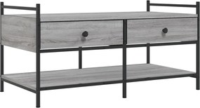 vidaXL szürke sonoma színű szerelt fa dohányzóasztal 99x50x50 cm