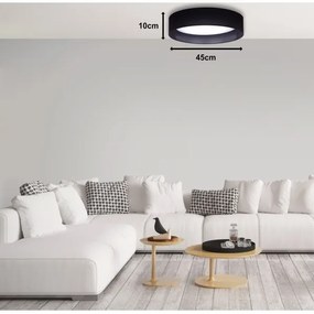 Duolla - LED Mennyezeti lámpa ROLLER LED/24W/230V átm. 45 cm fekete