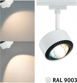 Paulmann URail Led sínre szerelhető spotlámpa Aldan 8W Cct 230V fehér Ral 9003