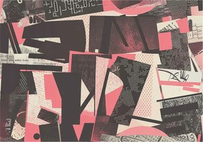 Fotótapéta Flizelin Dekoratív tapéta Geometrikus kollázs 208x146 Ragasztó