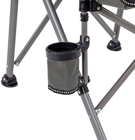 Leziter Comfort Plus karfás horgász szék pohártartóval szürke