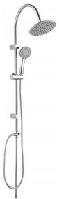 Mexen Slim - zuhanygarnitúra falra szerelhető termosztatikus csapteleppel és felső zuhanycsatlakozóval, króm, 77105-00 + PG7 20OX