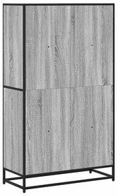 szürke sonoma színű szerelt fa könyvespolc 80,5 x 35 x 139 cm