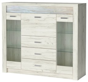 Vitrin Indie 08 (LED világítással) (fehér craft) . 1057774