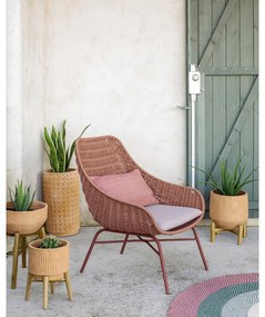 Abeli terrakotta színű kerti fotel - Kave Home