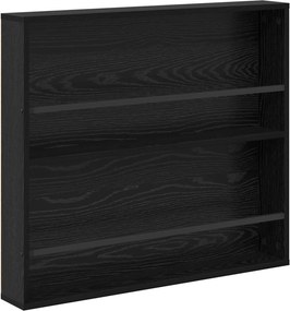 vidaXL Magazin állvány polcokkal Fekete tölgy 80 x 12 x 70 cm Faanyag