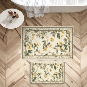 Bézs fürdőszobai kilépő szett 2 db-os 60x100 cm – Foutastic