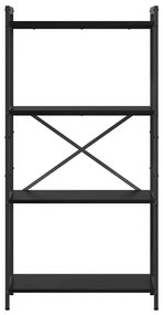 Könyvszekrény Musta tammi 60 x 30 x 118 cm Faanyag