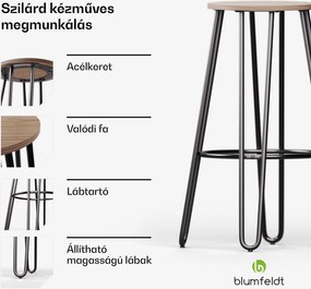Blumfeldt 1 db. Hamilton bisztró szék Ø33 cm Fa acélkeret