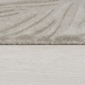 Világosszürke gyapjú szőnyeg 200x290 cm Lino Leaf – Flair Rugs