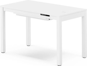 Íróasztal elektromosan állítható magasságú, fehér, 120x63 cm: EVAN
