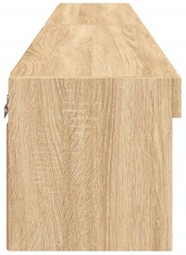 2 db sonoma tölgy színű TV-szekrény LED-ekkel 80x30x30 cm
