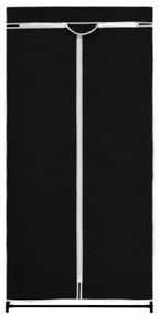 fekete ruhásszekrény 75 x 50 x 160 cm