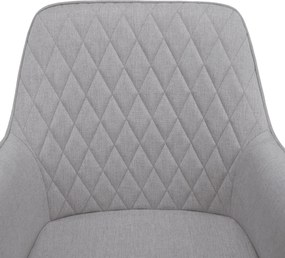 Design fotel, világosszürke/fekete, OSKOR