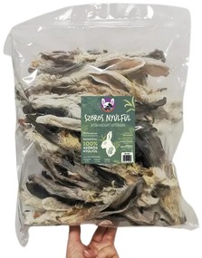 Szárított szőrös nyúlfül 5 kg, HAPPY BULLDOG