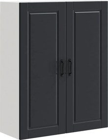 vidaXL Konyhaszekrény polcokkal Fekete 80 x 31 x 100 cm Faanyag