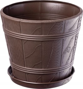 Virágtartó 22cm Fedő Faszerű Virágágyás Állvánnyal