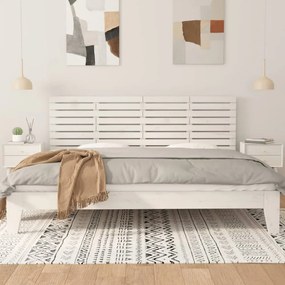 fehér tömör fenyőfa fali fejtámla 206 x 3 x 63 cm