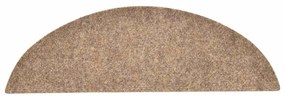 öntapadós lépcsőszőnyegek 30 db 56 x 17 x 3 cm bézs félkör alakú