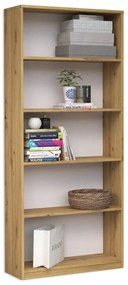 Shannan R60 polcos szekrény, 60x182x30 cm, tölgy