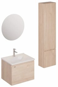 Fürdőszobagarnitúra mosdóval, mosdócsappal, kifolyóval és szifonnal Naturel Ancona akác KSETANCONA9