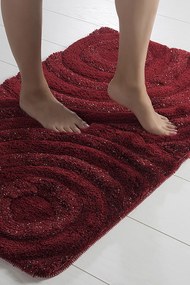 Wave piros 3 darabos fürdőszobaszőnyeg szett