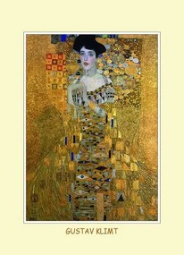 Reprodukció 15x21cm, Klimt: Adele