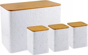 Kenyértartó 3 tároló, fehér