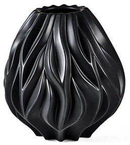 Flame fekete porcelán váza, magasság 23 cm - Morsø