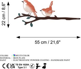 Bird fém kerti dísztárgy, 22×55 cm