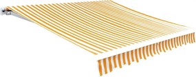 vidaXL sárga-fehér vászon napellenző tető 6 x 3 m (a váz nem tartozék)