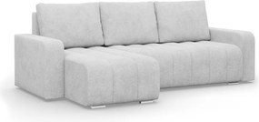 Modena sarokkanapé, bouclé, univerzális oldal, szürke