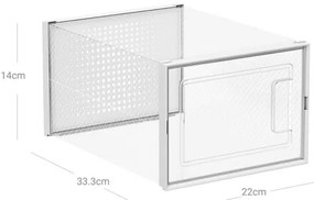 Moduláris polcrendszer tárolórekeszekkel BOXIFY, fehér