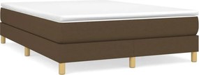 vidaXL sötétbarna szövet rugós ágy matraccal 140 x 190 cm