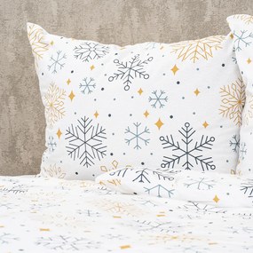 4Home Flanel ágynemű Frosty snowflakes, 220 x 200 cm, 2 db 70 x 90 cm