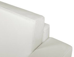 Kétszemélyes Fehér Bőr Kanapé  HELSINKI Beliani